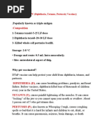 DPT Vaccine Administration and Dosage Guide | PDF