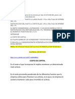 EJERCICIOS GESTION FINANCIERA Costo de Capital y Ponderacion