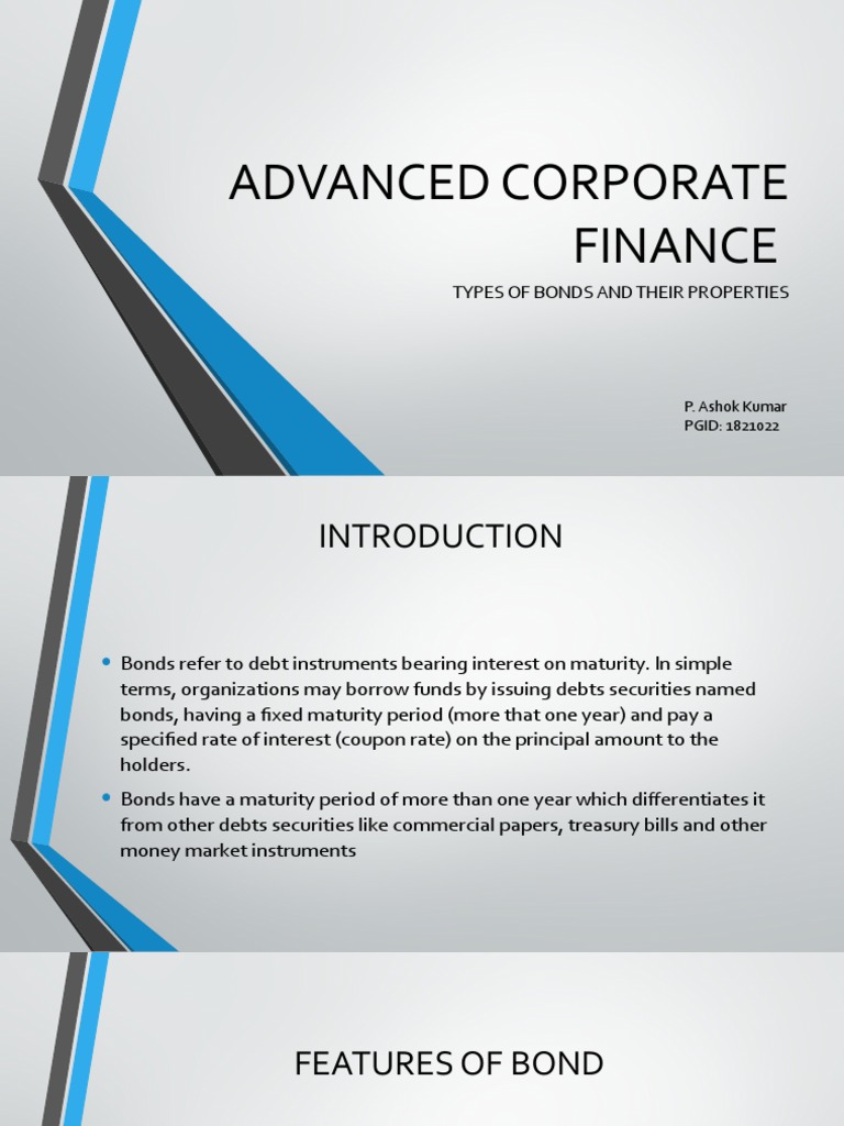 Advanced Corporate Finance | PDF | Government Bond | Bonds (Finance)