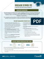 Coronavirus Disease (Covid-19) : Mandatory Quarantine