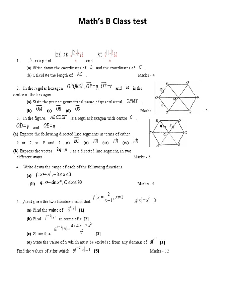 Test On Maths B Cartesian Coordinate System Spin Physics