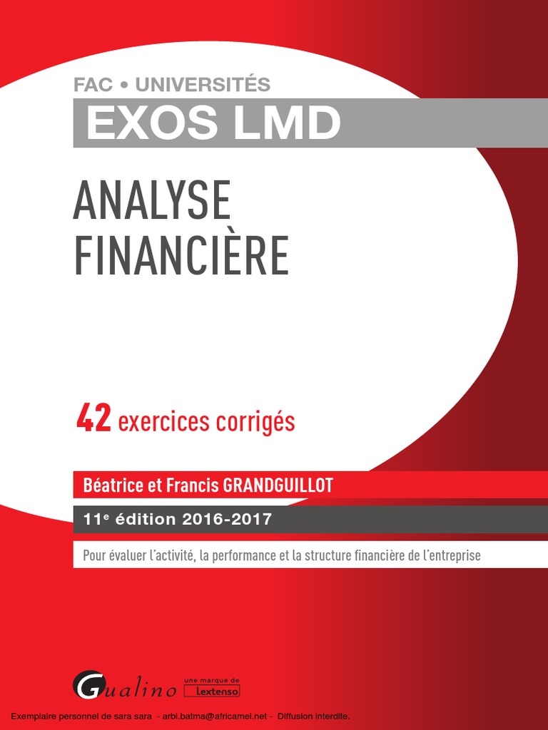 39 Exercices Corrigés D Analyse Financière Pdf Analyse Financière Gualino PDF | PDF | Inventaire | Bilan comptable