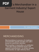 Role of A Merchandiser in A Garment Industry/ Export House: Ms. Lipsa Mohapatra