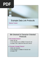 Example Data Link Protocols: Bit-Oriented & Character-Oriented Protocols