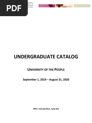 UoPeople Undergraduate Catalog AY2020 - Clean - 28.8v2 | PDF |  Rehabilitation Act Of 1973 | Section 504 Of The Rehabilitation Act