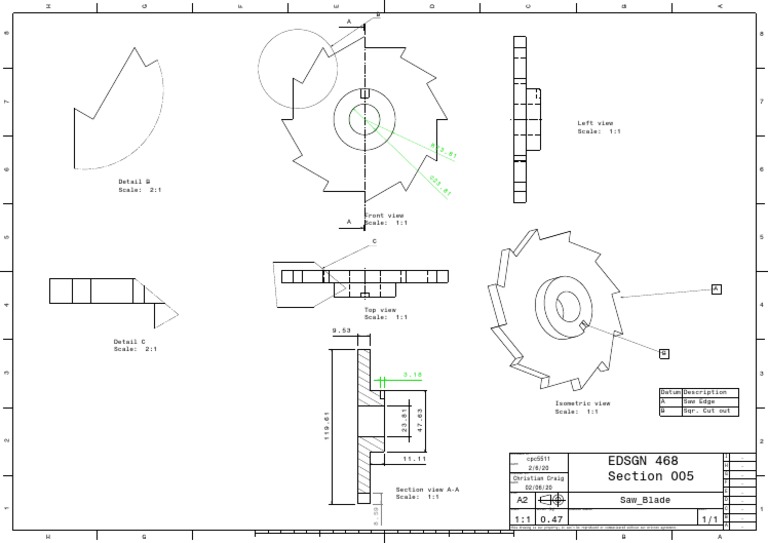 Saw Blade Sketch PDF Crafts Art Media