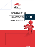 Actividad Nº 06. hidrostática - hidrodinámica
