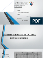 Diseño de una losa en una dirección para ingeniería civil