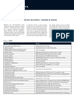 Technical Data: Ozone Effects On Specific Bacteria, Viruses & Molds