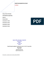 Protocol Template: Retrospective Descriptive Study