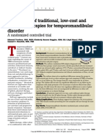 The Efficacy of Traditional, Low-Cost and Nonsplint Therapies For Temporomandibular Disorder