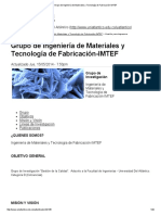 Grupo de Ingeniería de Materiales y Tecnología de Fabricación-IMTEF PDF