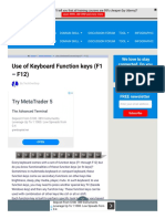 Use of Keyboard Function Keys - F - F - PDF