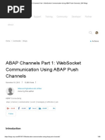 ABAP Channels Part 1 - WebSocket Communication Using ABAP Push Channels - SAP Blogs PDF