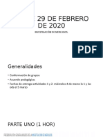 Clase 29 de Febrero de 2020 Investigacion de Mercados