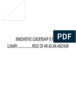Innovative Leadership Is Not A Luxary