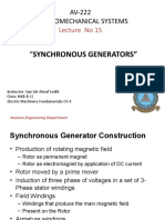 "Synchronous Generators": AV-222 Electromechanical Systems