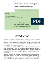 Tarea Seminario de Investigación INTRODUCCIÓN DE ARTÍCULO (Cuarentena)