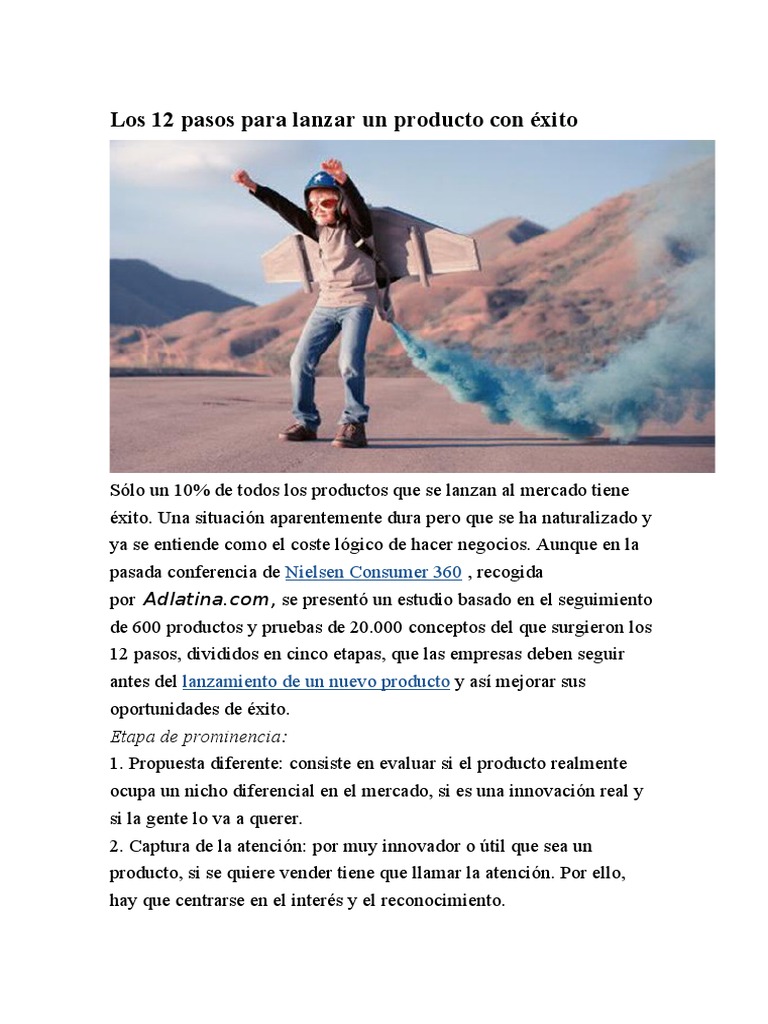 12 Pasos para Lanzar un Producto Exitoso | PDF | Producto (Negocio) | Marca
