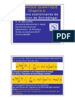 Chapitre 3 Solutions stationnaires de l'équation de Schorodinger