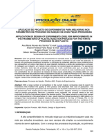 APLICAÇÃO DE PROJETO DE EXPERIMENTOS PARA MELHORIAS NOS PARÂMETROS DE PROCESSO DE INJEÇÃO DE DUAS PEÇAS PRODUZIDAS – 2018