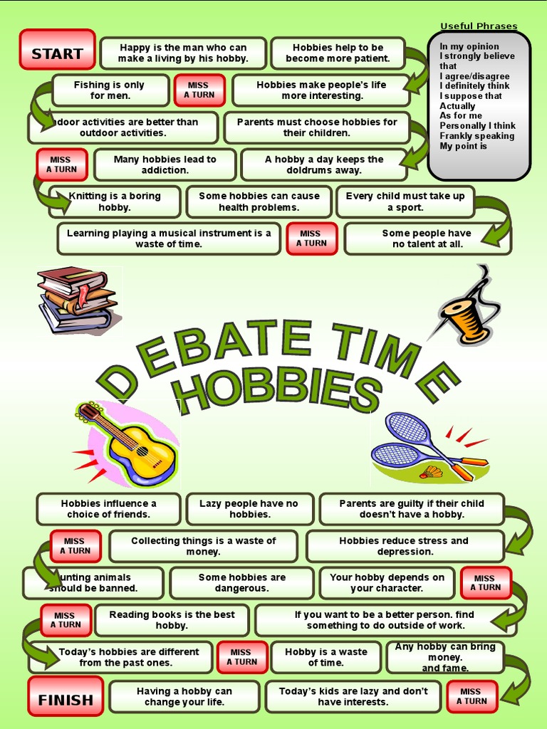Debate Hobbies Boardgames CLT Communicative Language Teaching Res ...