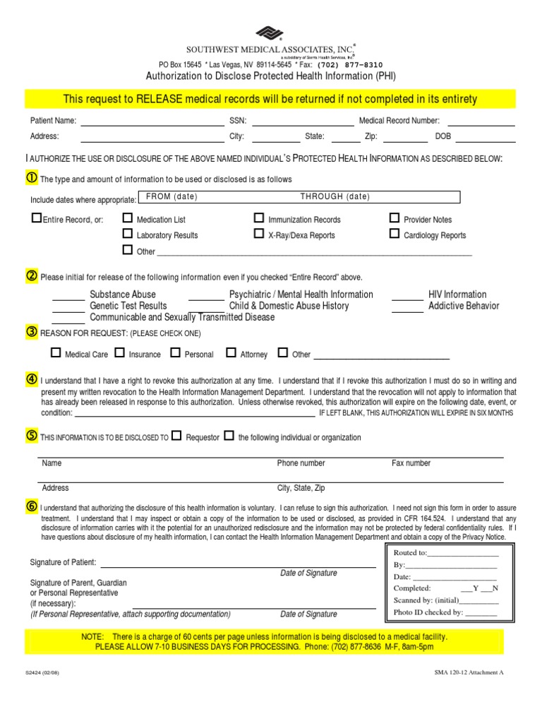 Med Release PDF Medical Record Discovery (Law)