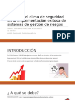 Clima de Seguridad en Sistema de Prevención de Riesgos