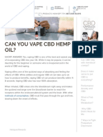 Can You Vape CBD Hemp Oil - Hempure