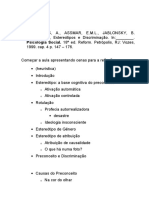 PRECONCEITO ESTEREÓTIPO DISCRIMINAÇÃO