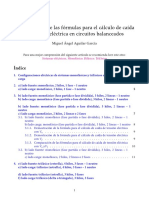 Demostración de Las Fórmulas para El Cálculo de Caída de Tensión Eléctrica en Circuitos Balanceados PDF