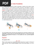 Moment of A Force-Scalar Formulation