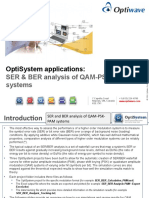 Optisystem Applications:: Ser & Ber Analysis of Qam-Psk-Pam Systems