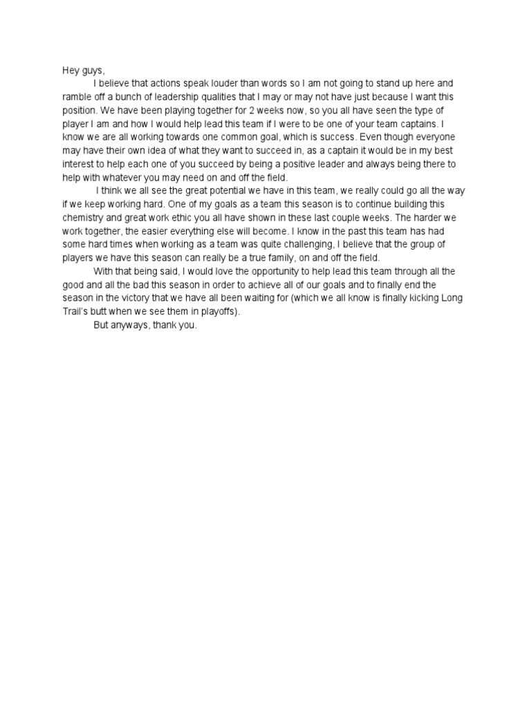 Captain Speech PDF