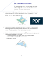 Exercises: 1.1 - Volumes Using Cross-Sections