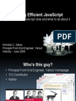 Writing Efficient Javascript