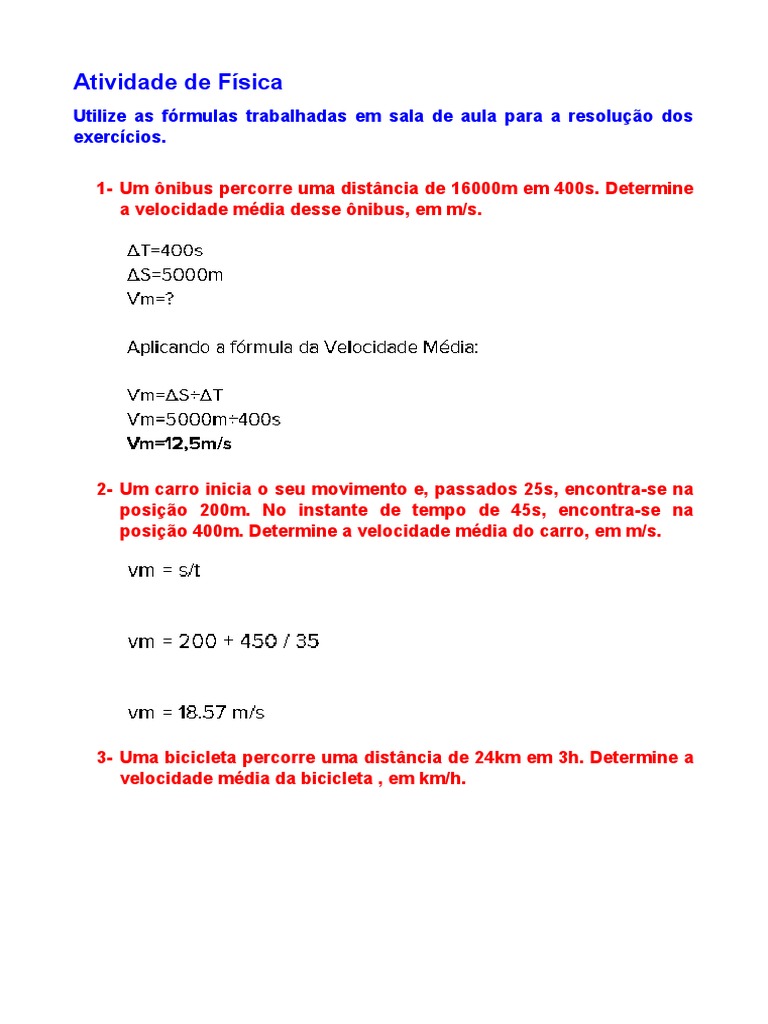 Perguntas e Respostas Física | PDF