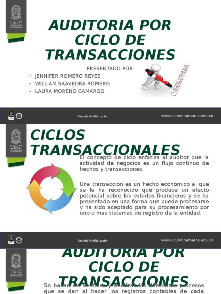 Auditoría por Ciclo de Transacciones | PDF | Compartir (Finanzas ...