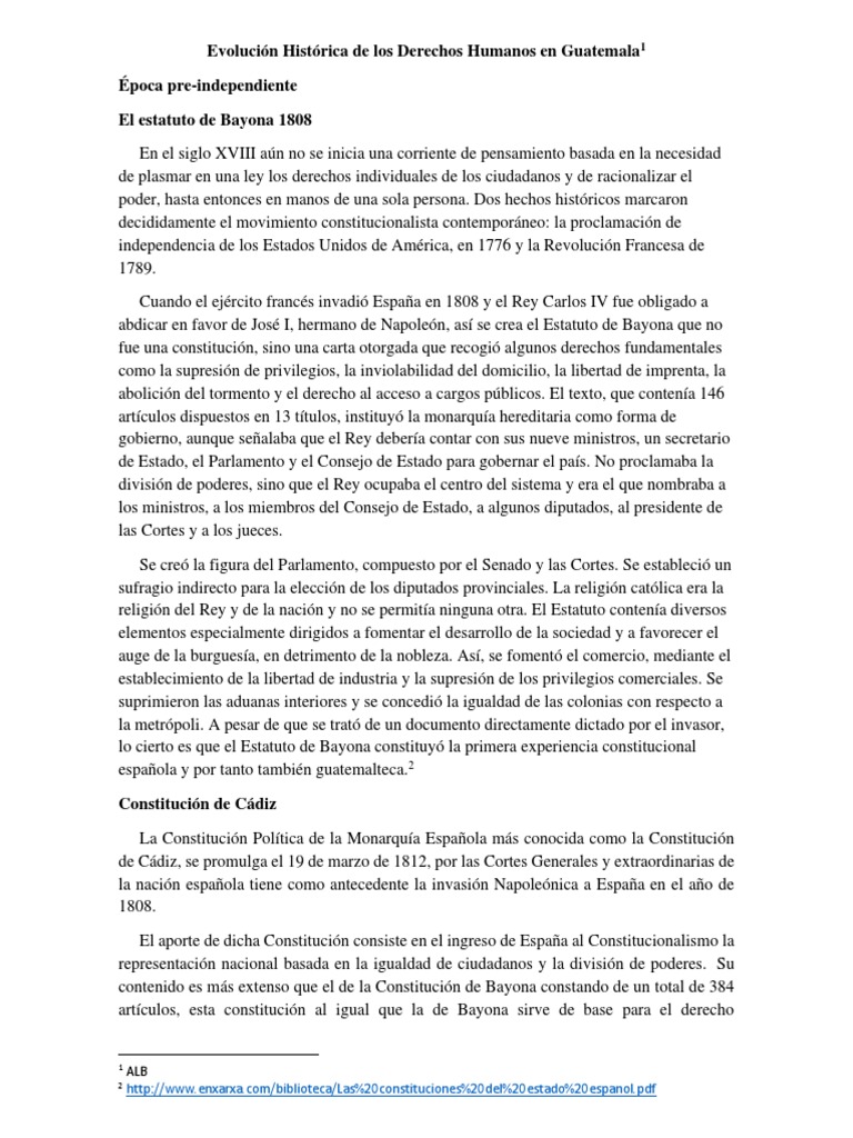 Historia de los Derechos Humanos en Guatemala | PDF | Constitución ...