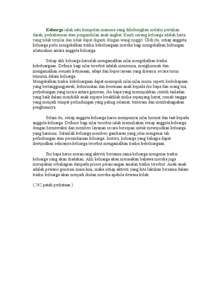 Moral Esei Keluarga Pdf
