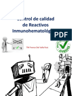 Control de Calidad Reactivos Inmunohematogicos