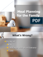 Meal Planning for the Family: Essential Elements, Parts, Needs and Resources