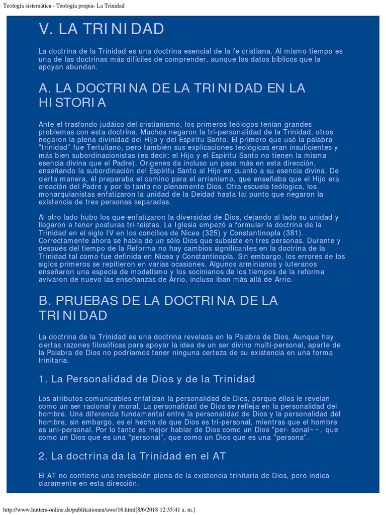 Teología de la Trinidad en el Cristianismo | PDF | Trinidad | espíritu ...