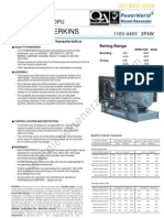 Perkins Diesel Generator P640pu 580kw