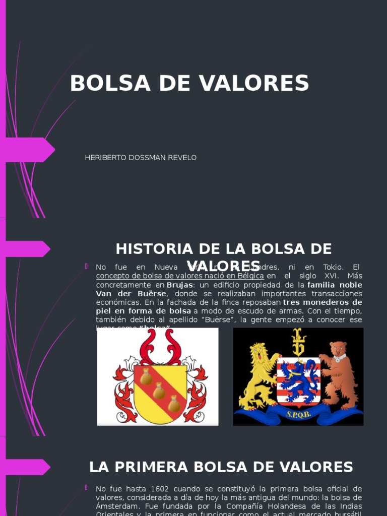 Origen y evolución de la bolsa de valores | PDF | Bolsa | Servicios ...