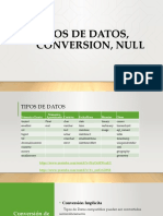 Tipos de Datos, Conversion, Null