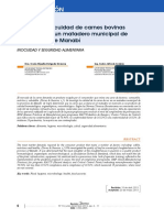 Calidad e Inocuidad de Carnes Bovinas Obtenidas en Un Matadero Municipal de La Provincia de Manabí