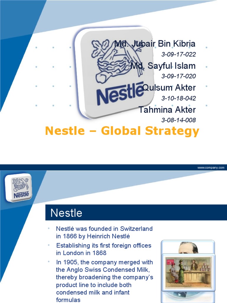 strategic management case study of nestle