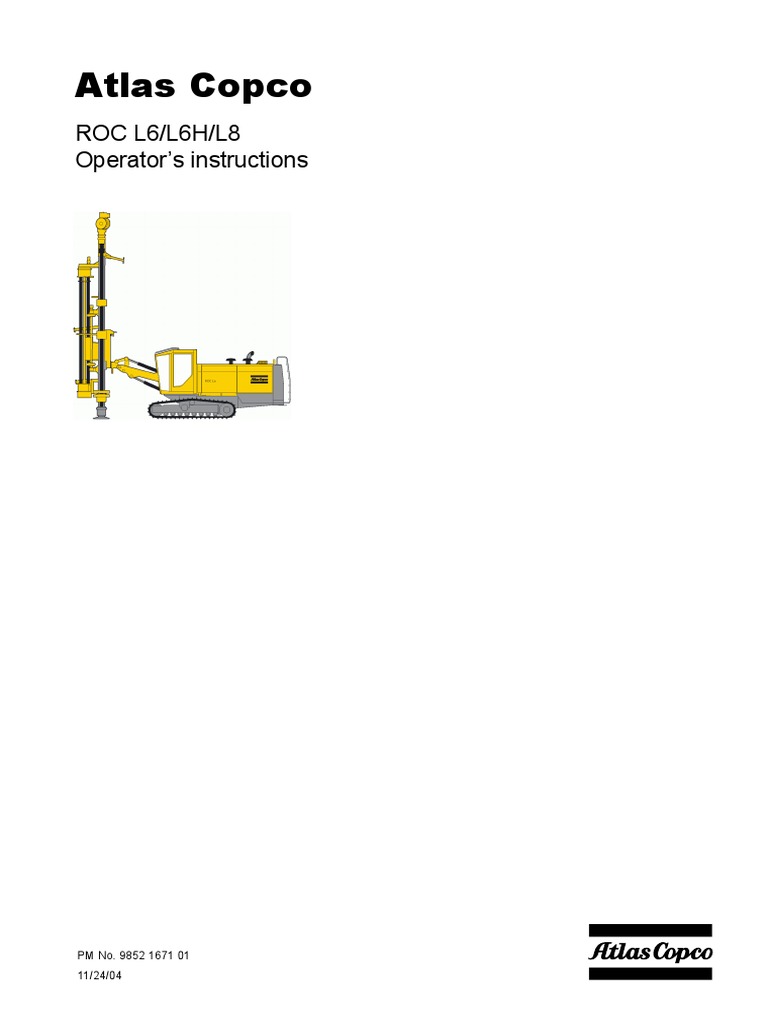 テスト 9852 1671 01 Operator's Instructions ROC L6, L6H, L8 | PDF