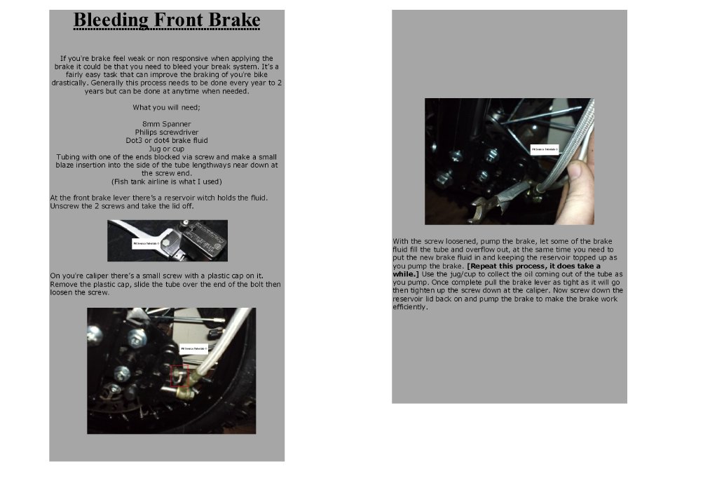 Bleeding Front Brake | PDF